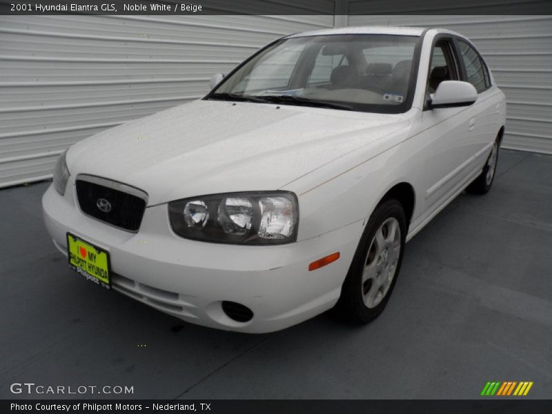 Noble White / Beige 2001 Hyundai Elantra GLS