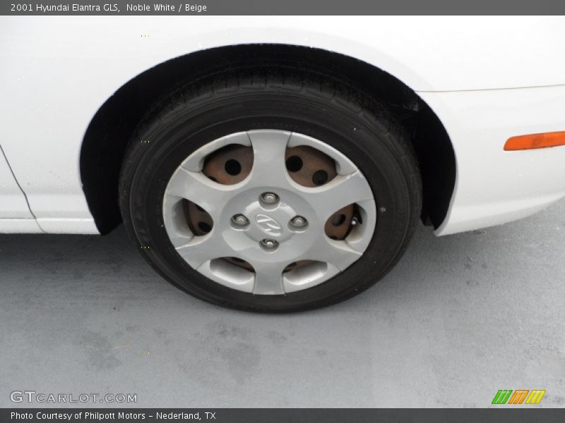 Noble White / Beige 2001 Hyundai Elantra GLS