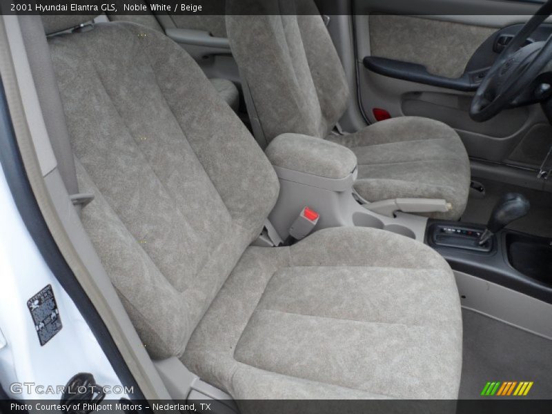 Noble White / Beige 2001 Hyundai Elantra GLS