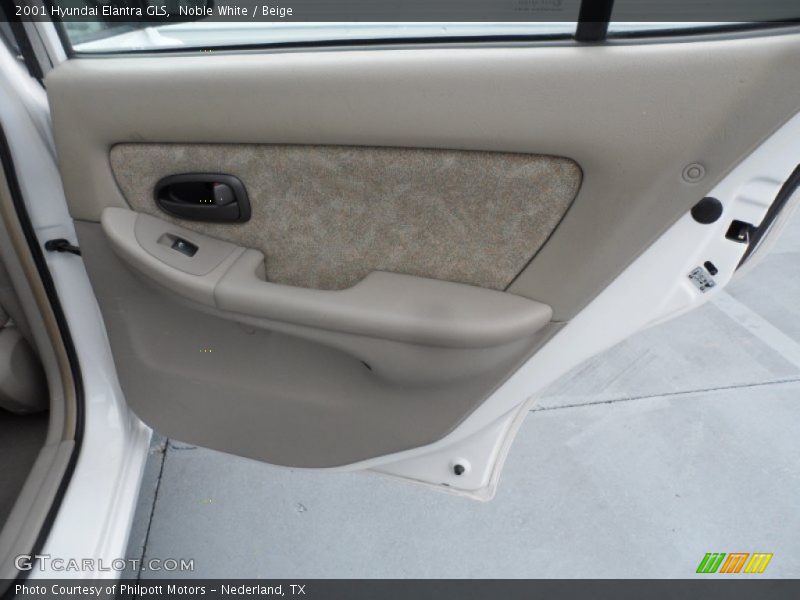Noble White / Beige 2001 Hyundai Elantra GLS