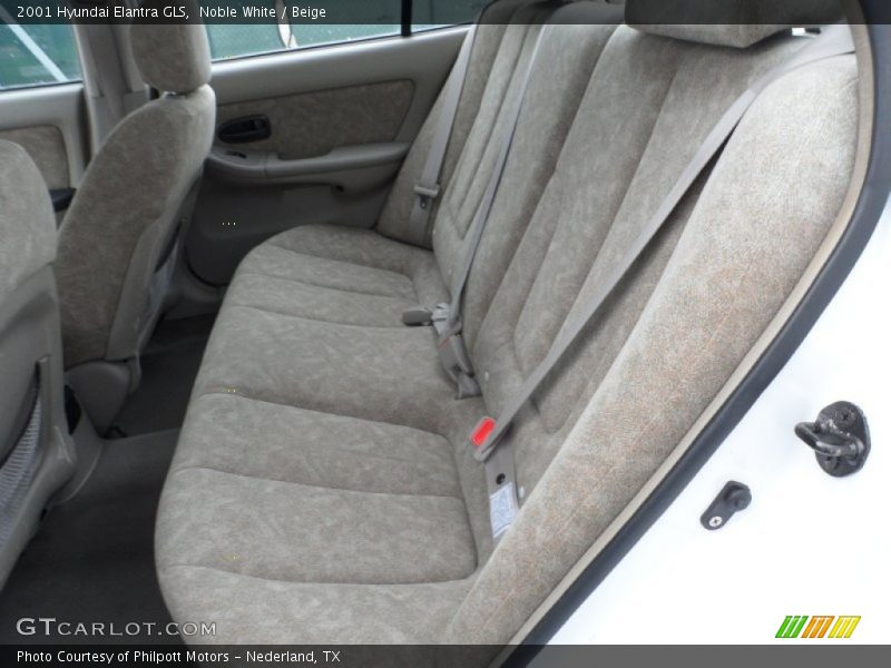 Noble White / Beige 2001 Hyundai Elantra GLS