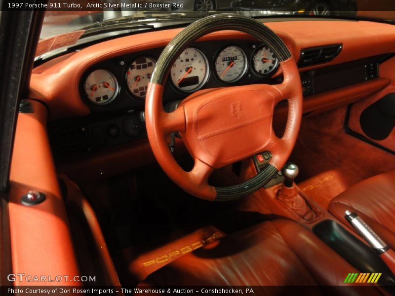 Arctic Silver Metallic / Boxster Red 1997 Porsche 911 Turbo