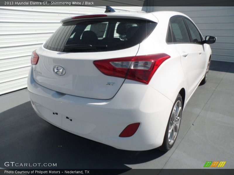 Shimmering White / Black 2013 Hyundai Elantra GT