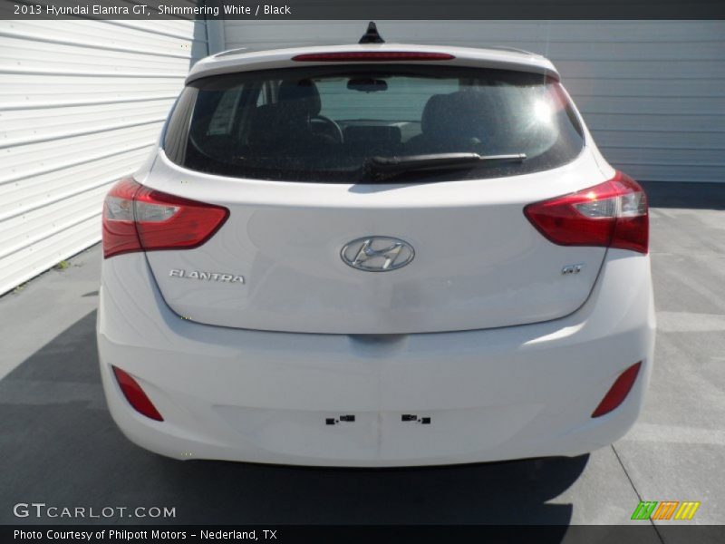 Shimmering White / Black 2013 Hyundai Elantra GT