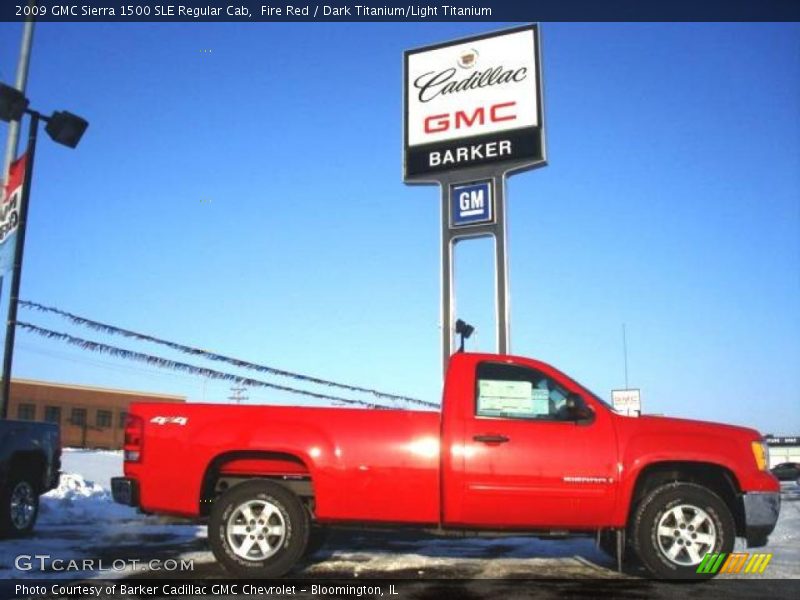 Fire Red / Dark Titanium/Light Titanium 2009 GMC Sierra 1500 SLE Regular Cab