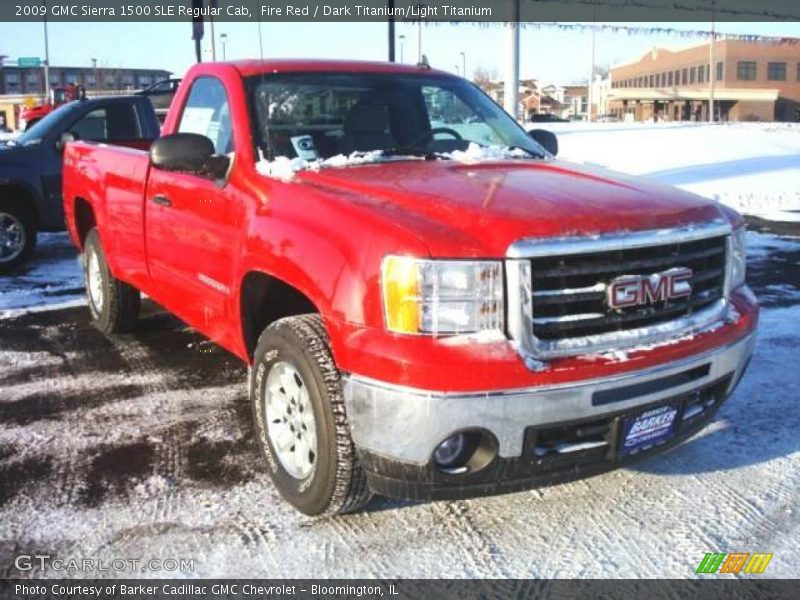 Fire Red / Dark Titanium/Light Titanium 2009 GMC Sierra 1500 SLE Regular Cab