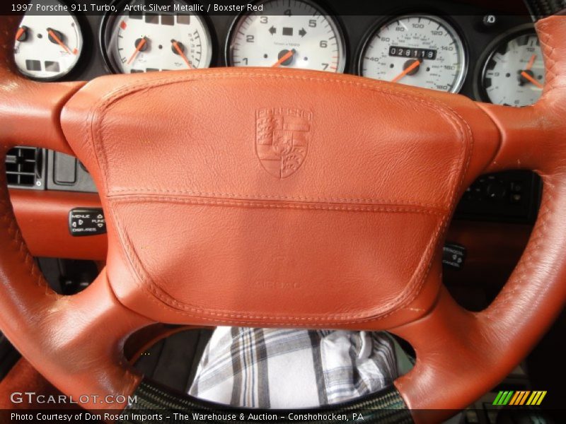 Arctic Silver Metallic / Boxster Red 1997 Porsche 911 Turbo
