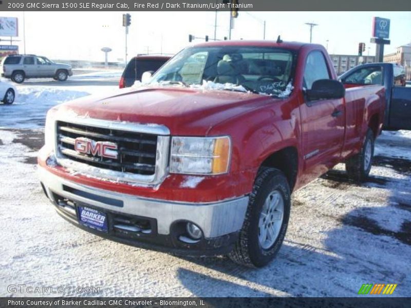 Fire Red / Dark Titanium/Light Titanium 2009 GMC Sierra 1500 SLE Regular Cab