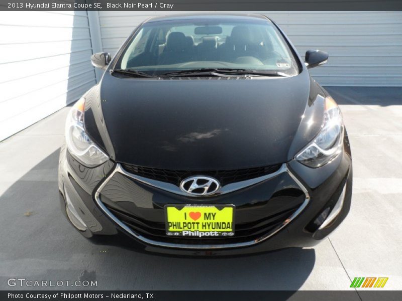 Black Noir Pearl / Gray 2013 Hyundai Elantra Coupe SE