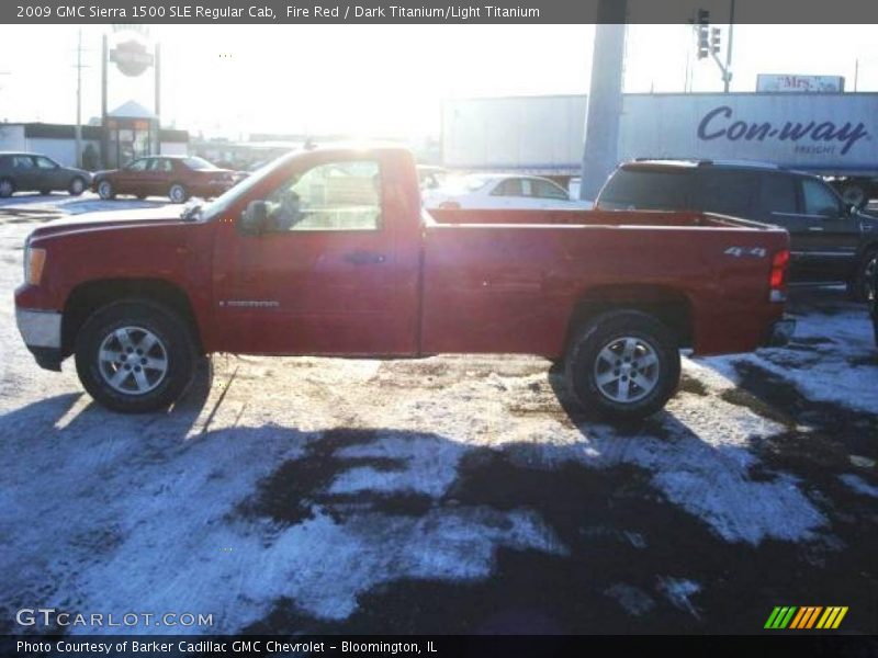 Fire Red / Dark Titanium/Light Titanium 2009 GMC Sierra 1500 SLE Regular Cab