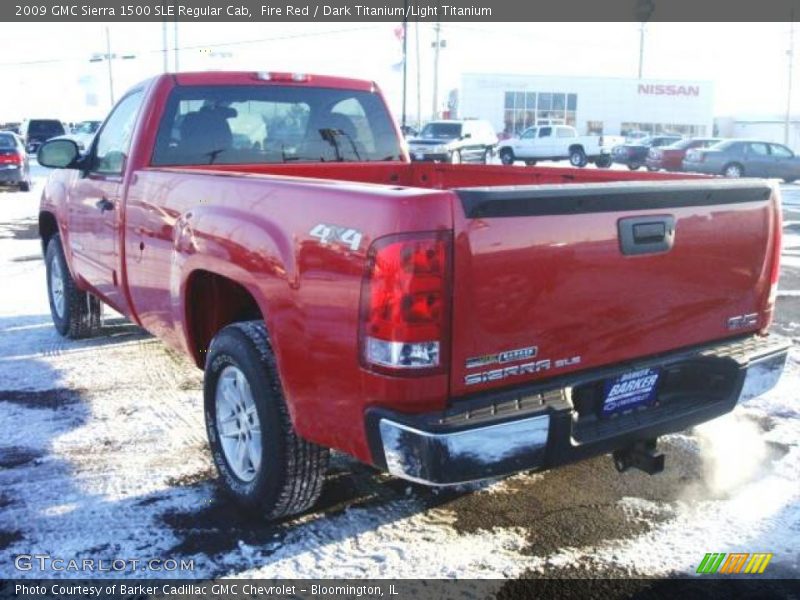 Fire Red / Dark Titanium/Light Titanium 2009 GMC Sierra 1500 SLE Regular Cab