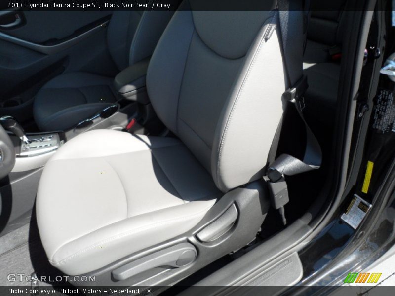 Black Noir Pearl / Gray 2013 Hyundai Elantra Coupe SE