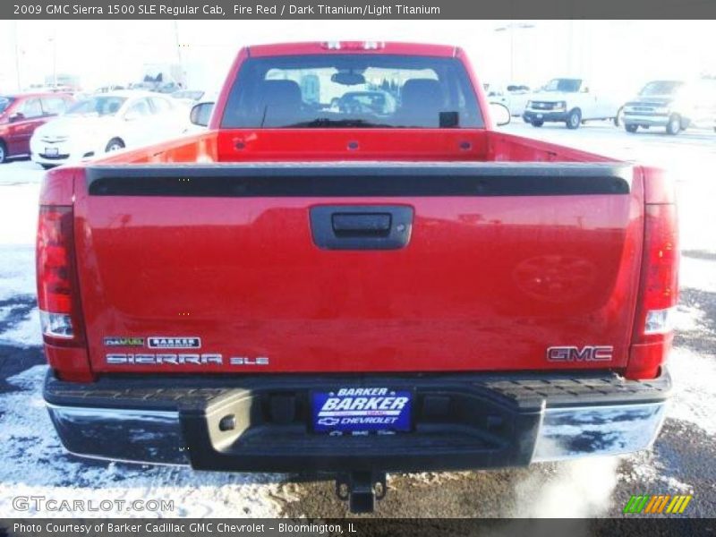 Fire Red / Dark Titanium/Light Titanium 2009 GMC Sierra 1500 SLE Regular Cab
