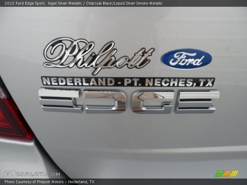 Ingot Silver Metallic / Charcoal Black/Liquid Silver Smoke Metallic 2013 Ford Edge Sport