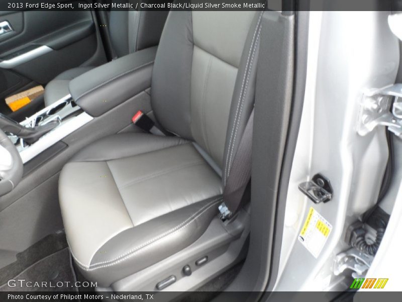 Ingot Silver Metallic / Charcoal Black/Liquid Silver Smoke Metallic 2013 Ford Edge Sport