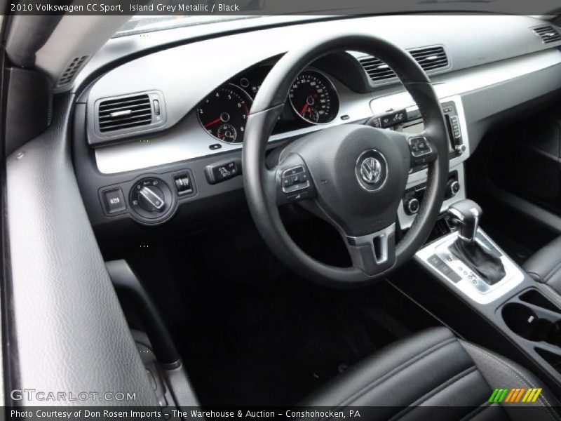 Island Grey Metallic / Black 2010 Volkswagen CC Sport