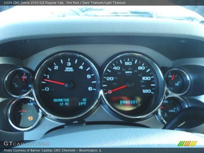 Fire Red / Dark Titanium/Light Titanium 2009 GMC Sierra 1500 SLE Regular Cab
