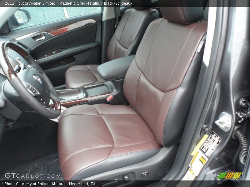 Magnetic Gray Metallic / Black/Bordeaux 2012 Toyota Avalon Limited