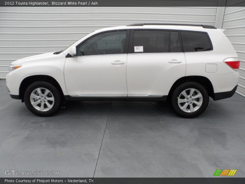 Blizzard White Pearl / Ash 2012 Toyota Highlander