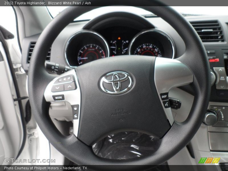 Blizzard White Pearl / Ash 2012 Toyota Highlander