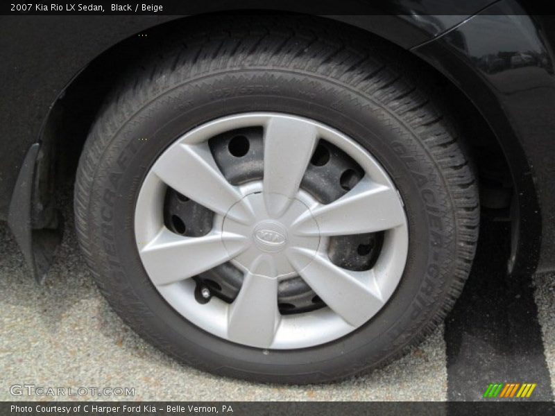 Black / Beige 2007 Kia Rio LX Sedan
