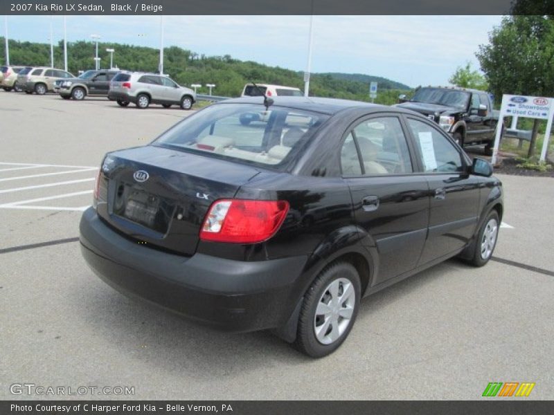 Black / Beige 2007 Kia Rio LX Sedan