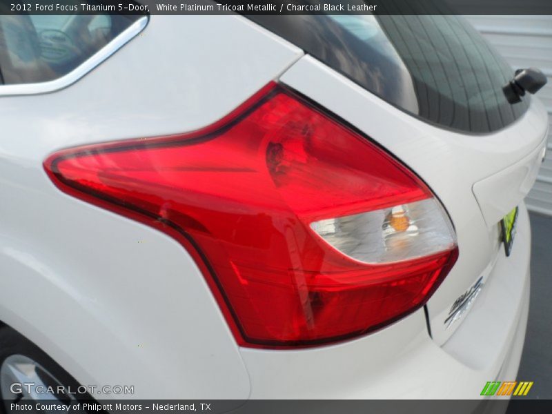 White Platinum Tricoat Metallic / Charcoal Black Leather 2012 Ford Focus Titanium 5-Door