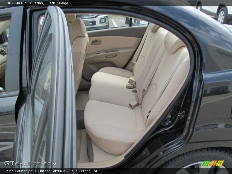 Black / Beige 2007 Kia Rio LX Sedan