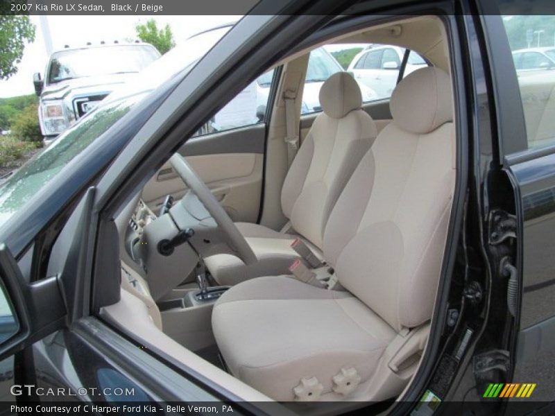 Black / Beige 2007 Kia Rio LX Sedan