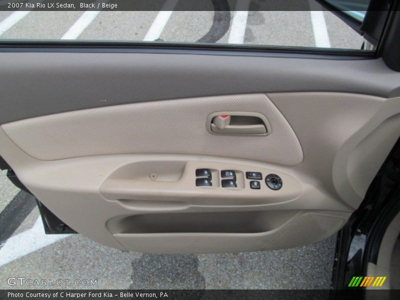 Black / Beige 2007 Kia Rio LX Sedan