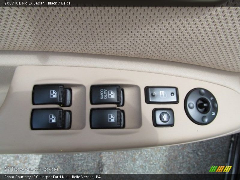 Black / Beige 2007 Kia Rio LX Sedan