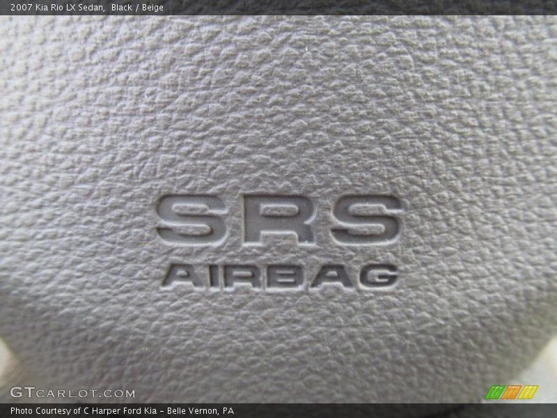 Black / Beige 2007 Kia Rio LX Sedan