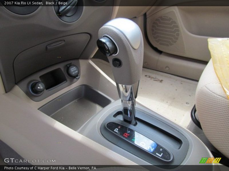 Black / Beige 2007 Kia Rio LX Sedan