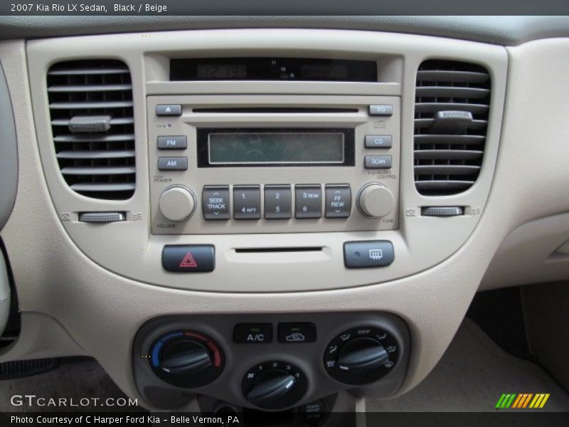 Black / Beige 2007 Kia Rio LX Sedan