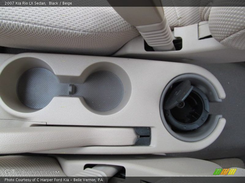 Black / Beige 2007 Kia Rio LX Sedan