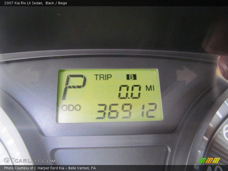 Black / Beige 2007 Kia Rio LX Sedan