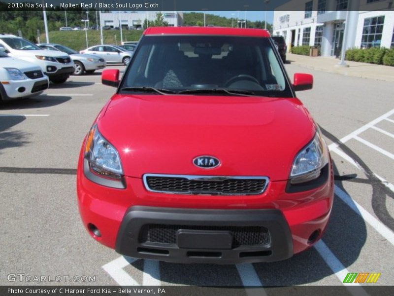 Molten Red / Black Soul Logo Cloth 2010 Kia Soul +