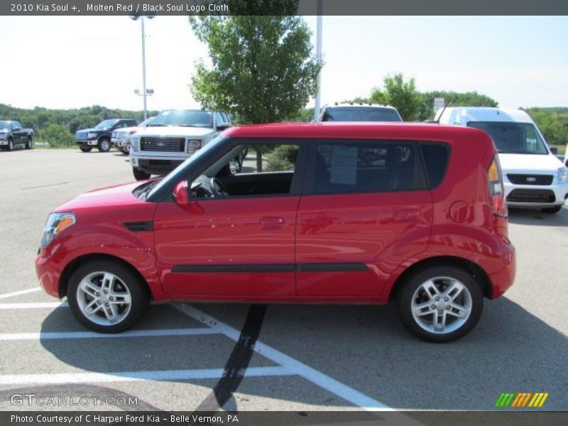 Molten Red / Black Soul Logo Cloth 2010 Kia Soul +