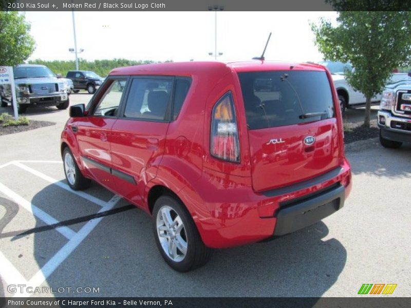 Molten Red / Black Soul Logo Cloth 2010 Kia Soul +