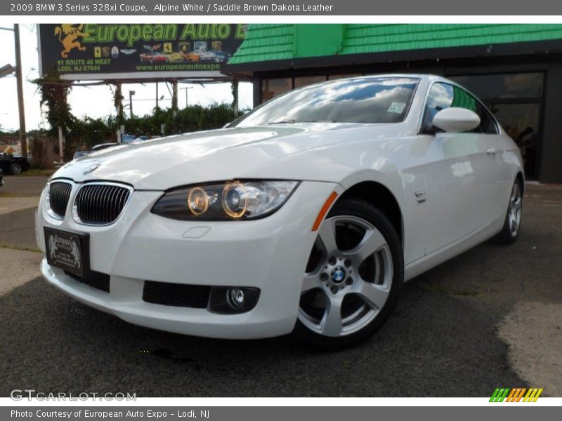 Alpine White / Saddle Brown Dakota Leather 2009 BMW 3 Series 328xi Coupe