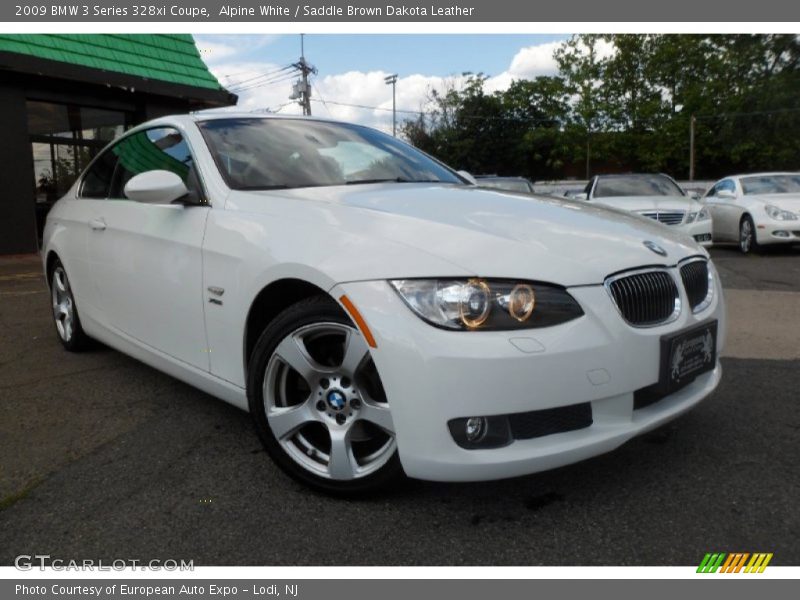 Alpine White / Saddle Brown Dakota Leather 2009 BMW 3 Series 328xi Coupe