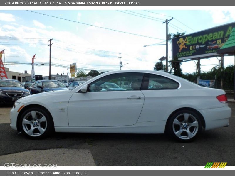 Alpine White / Saddle Brown Dakota Leather 2009 BMW 3 Series 328xi Coupe