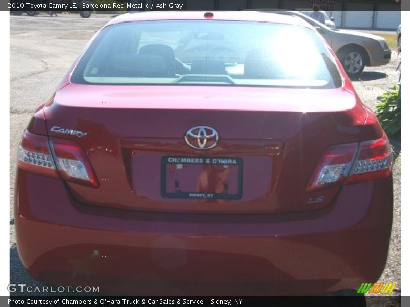 Barcelona Red Metallic / Ash Gray 2010 Toyota Camry LE