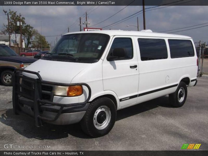Bright White / Camel/Tan 1999 Dodge Ram Van 3500 Maxi Commercial