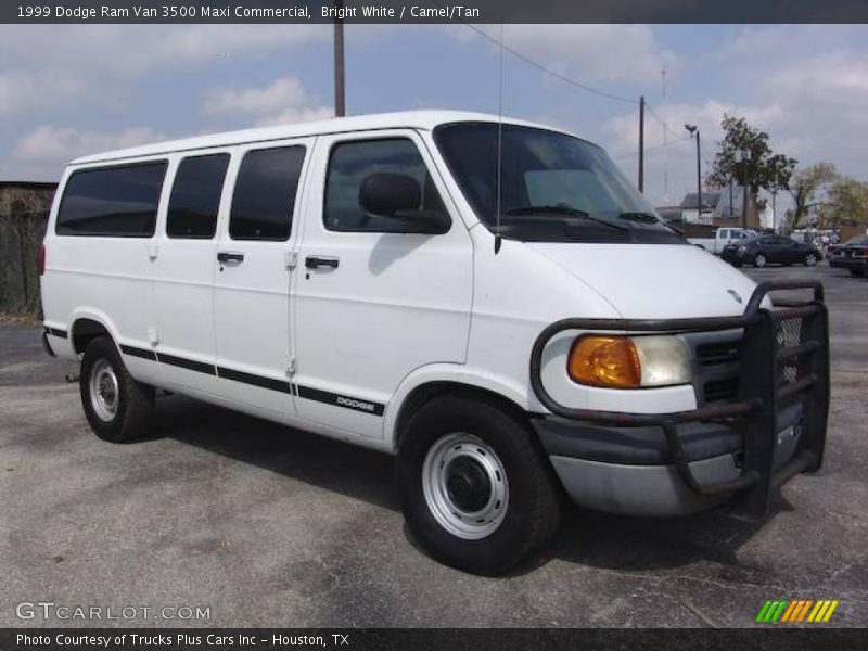 Bright White / Camel/Tan 1999 Dodge Ram Van 3500 Maxi Commercial