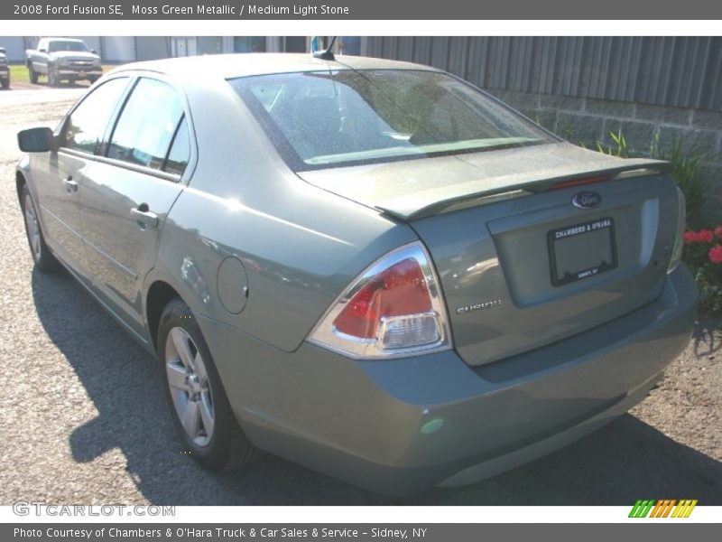 Moss Green Metallic / Medium Light Stone 2008 Ford Fusion SE