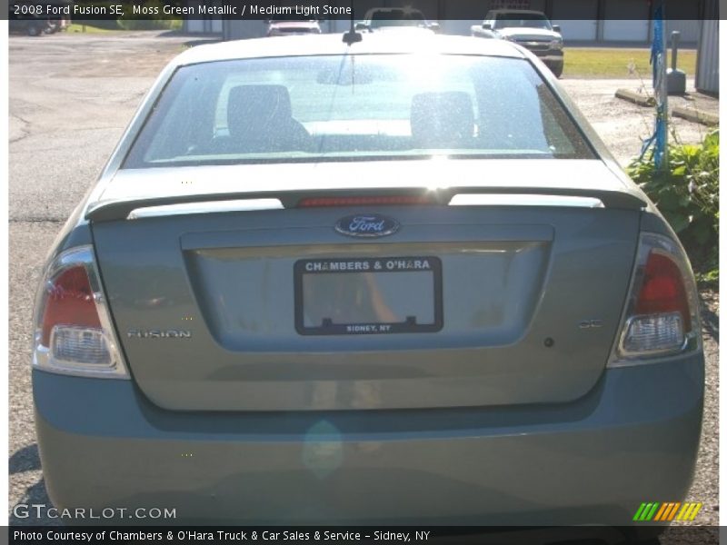 Moss Green Metallic / Medium Light Stone 2008 Ford Fusion SE