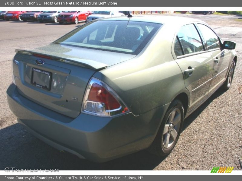 Moss Green Metallic / Medium Light Stone 2008 Ford Fusion SE