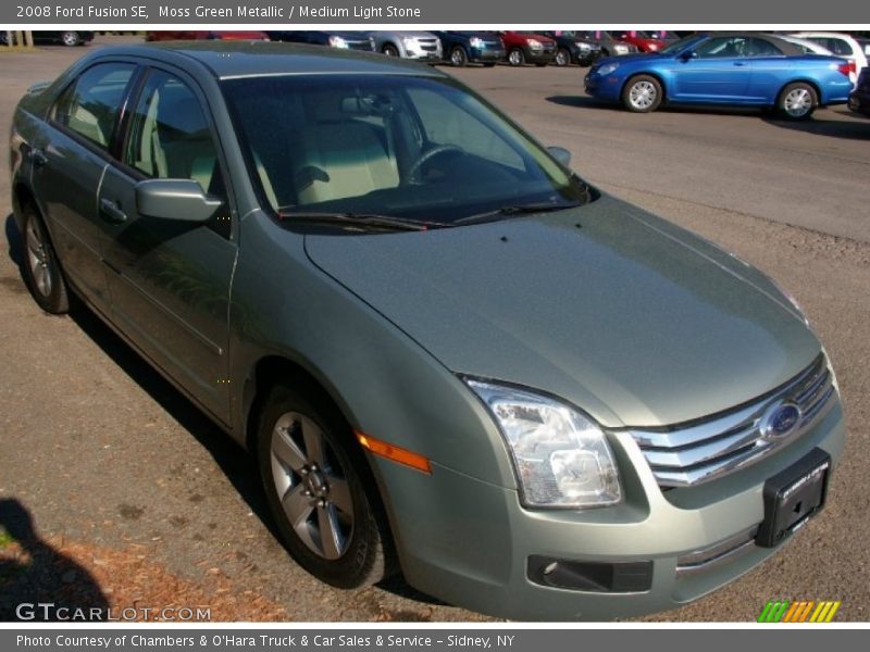 Moss Green Metallic / Medium Light Stone 2008 Ford Fusion SE