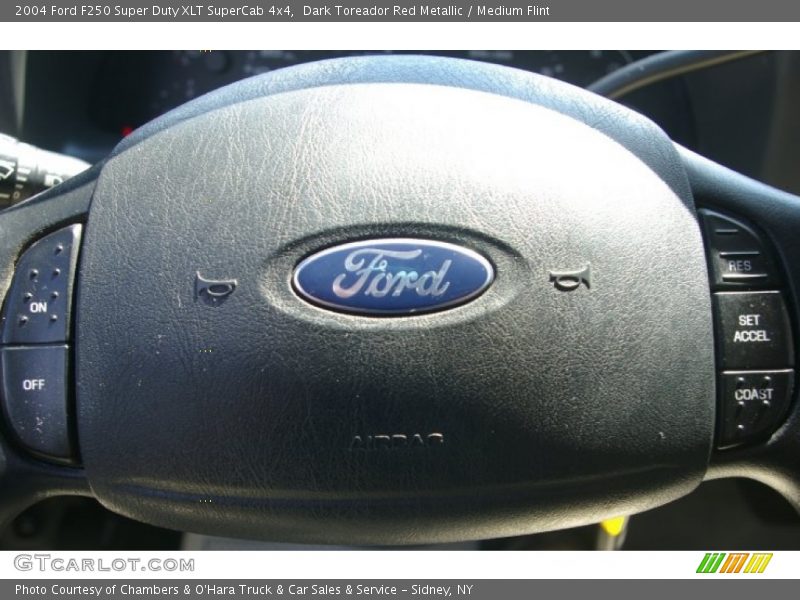 Dark Toreador Red Metallic / Medium Flint 2004 Ford F250 Super Duty XLT SuperCab 4x4